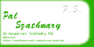 pal szathmary business card